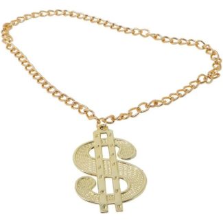Dollar Sign Novelty Necklace - 10cm