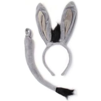 Donkey Ears Aliceband & Tail Set (1.5cm Wide)