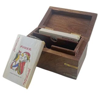 Wooden Playing Card Box Set