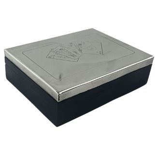 Double Card Box Nickel Top Black 