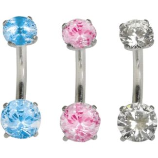 Double Clawset Belly Bar – Assorted 10mm