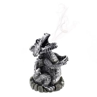 Dragon Incense Cone Holder - Silver