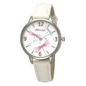 Wholesale Ravel Ladies Dragon Fly Classic Leather Strap Watch - Lilac