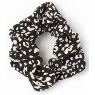 Black And White Animal Print Hair Scrunchies - 10cm