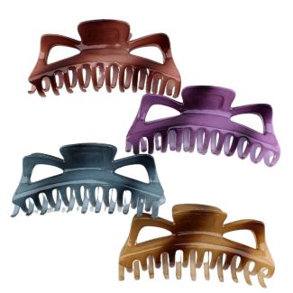 Dual Tone Effect Clamp - Assorted Dark Colours (14cm)