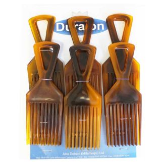 Duralon Afro Comb SL Shell-Brown