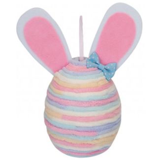 Easter Themed Hanging Pastel Rainbow Egg Decoration with Ears