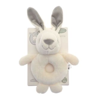 Eco Friendly Little Bunny Design Plush Ring Rattle Baby Toys