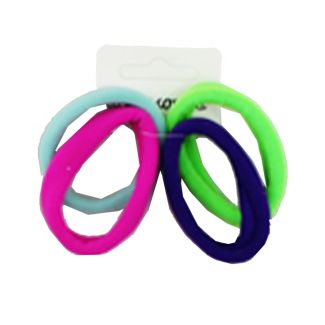 Wholesale Wholesale Snag Free Elastics - Assorted Colours (Card of 4)