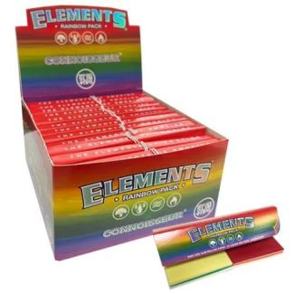 Elements Rainbow King Size Slim Connoisseur Rolling Papers + Tips - 24 packs