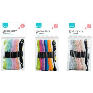 Embroidery Thread Assorted Colours Set – Pack of 20