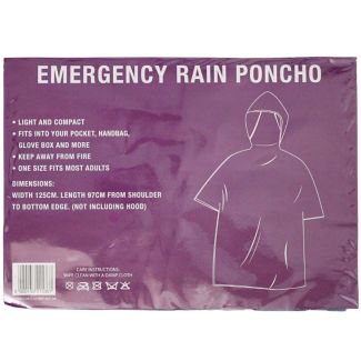 Wholesale Emergency Rain Poncho One Size - Dark Blue