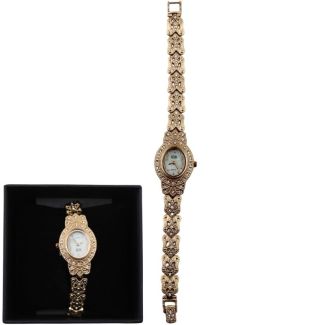 Eton Ladies Diamante Watch With MOP Dial – Rose Gold (Oval)