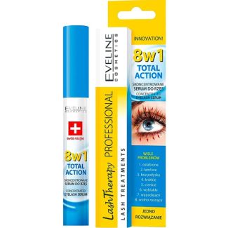 Eveline 8-IN-1 Total Action Concentrated Eyelash Serum Intensive Care 