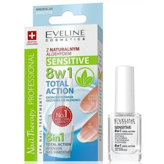 Eveline 8 In 1 Total Action Sensitive Nail Hardener-12ml
