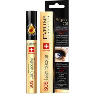 Eveline SOS Lash Booster Multi-Purpose Eyelash Serum with Argan Oil 5 in 1