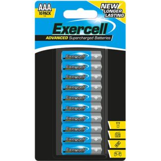 Exercell AAA Extra Heavy Duty Batteries (pack of 10) 