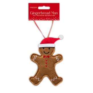 Wholesale Felt Gingerbread Man Decoration 