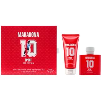Fine Perfumery Men's Gift Set - Maradona Sport Red Edition