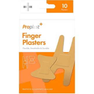 Finger Shape Fabric Plasters – Pack of 10