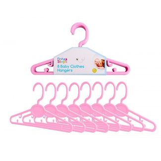 First Steps Baby Clothes Hangers 8 Pack - White