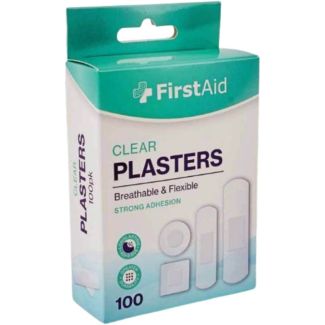 FirstAid Clear Breathable & Flexible Plasters – Strong Adhesion Assorted