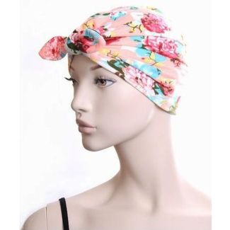 Rose Floral Printed Soft Fabric Head Turban - Assorted 
