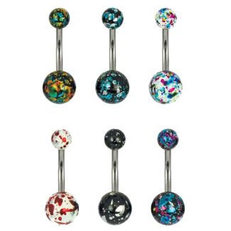 Foil Effect Belly Bar - Assorted Colours 