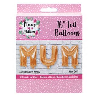 MUM Foil Balloons - 16" (Rose Gold)