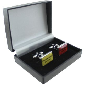 Football Referee Card Design Cufflink Pair