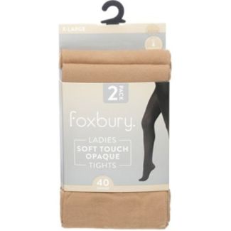 Foxbury 40 Denier Tights – Nude X-Large (Pack of 2)