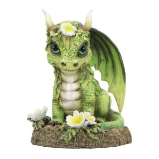 Freesia Flower Dragon Figurine 11.5cm 