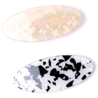 French Tort Oval Barrette Hair Clip - Assorted - 10cm