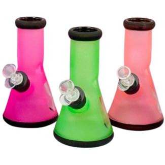 Frost Design Glass Waterpipe - Assorted Colour (8inch)