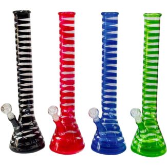 Frost Taping Glass Waterpipe - Assorted Colour (17.3inch)