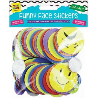 Funny Expressions Foam Stickers – 120 Pack