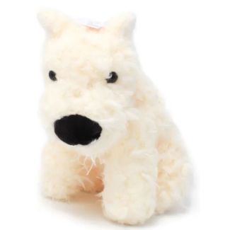 Furry Cream Dog Shaped Bag With Long Shoulder Strap