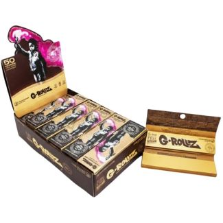 G-Rollz King Size Slim Rolling Papers + Tips – Torch Boy Brown 