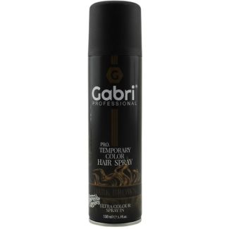 Gabri Pro Temporary Color Hair Spray- Dark Brown 150ml (BB-09/29)