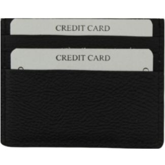 Genuine Leather RFID Credit Card Holder- Black