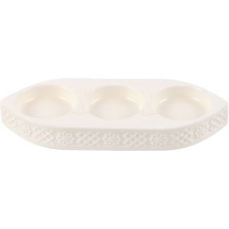 Geometric Ceramic Triple Tealight Holder