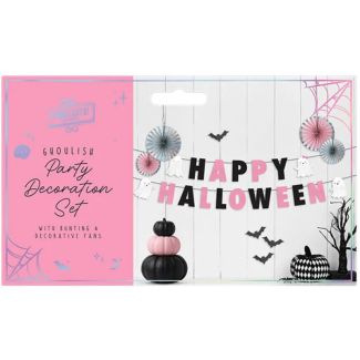 Ghoulish Halloween Party Decoration Set - Pink & Black