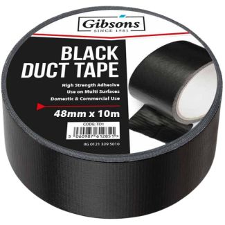 Gibsons Black Duct Tape 48mm x 10M
