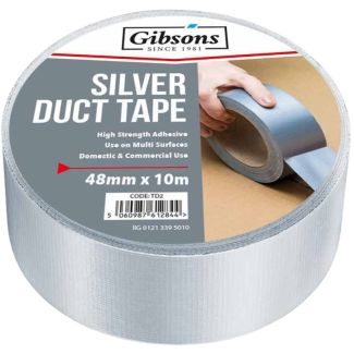 Gibsons Grey/Silver Duct Tape 48mm x 10M