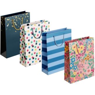 Gift Bag with Colourful Pattern Designs X-Large - Assorted