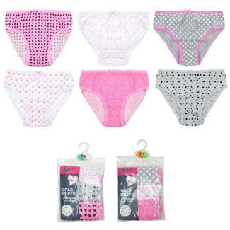 Girls Briefs IN PVC Polybag (Pack of 3) - Assorted Colour & Sizes 