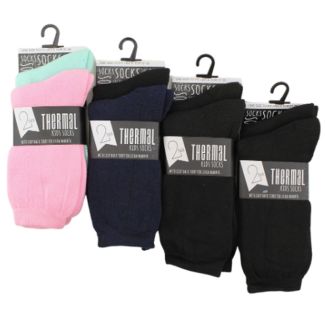 Girls Thermal Plain Socks (3 Pair Pack) - Asst. Sizes