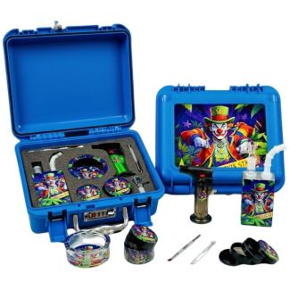Glass Waterpipe & Accessory Gift Set  - Circuus Stars (Blue)