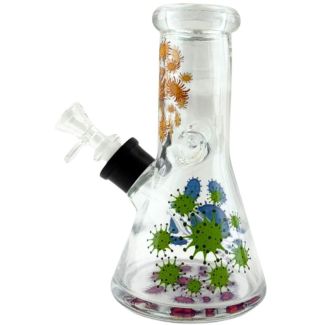 Glass Waterpipe Colourful Mix Design - Assorted Colour (8inch)