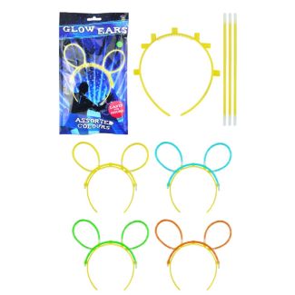 Glow In The Dark Headband With Ears - Assorted 